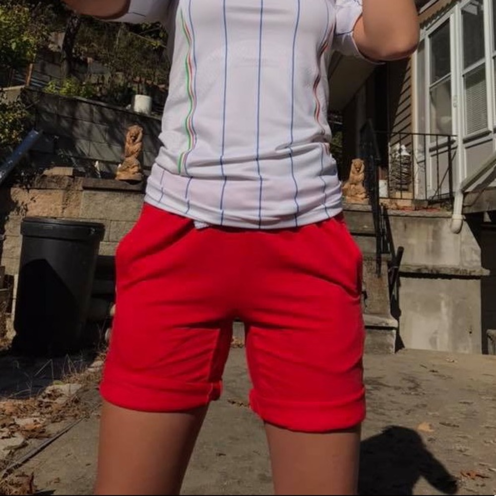 Red shorts